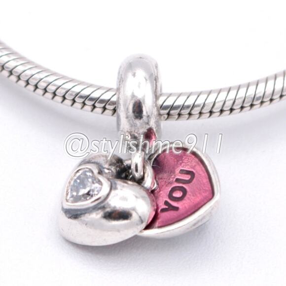 Authentic PANDORA You and Me Dangle - 791244CZ - Picture 3 of 13